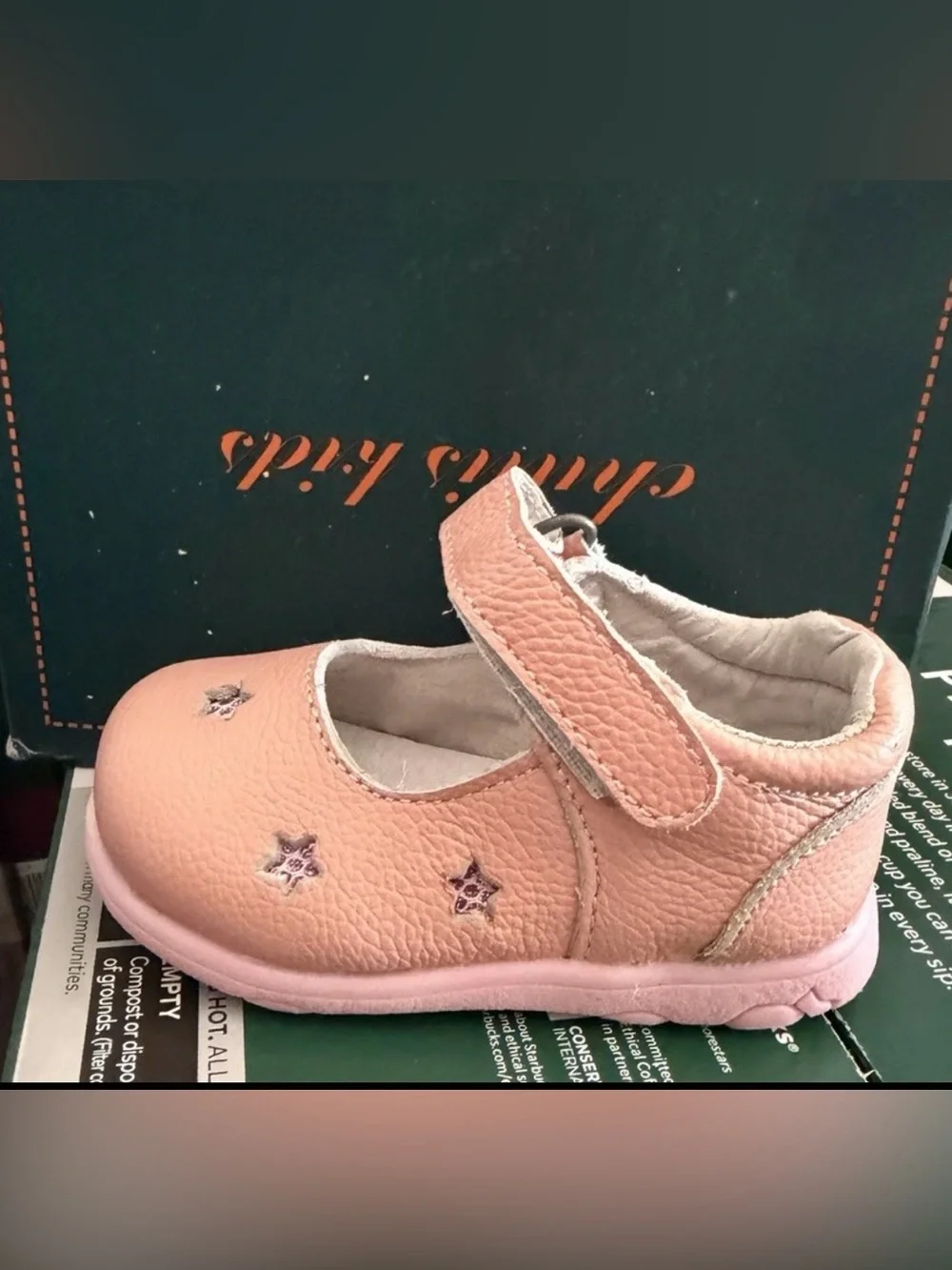 Chulis Footwear Champagne Nana Leather Mary Jane Toddler Girl's size 5T